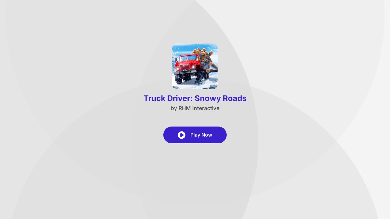Truck Driver: Snowy Roads
